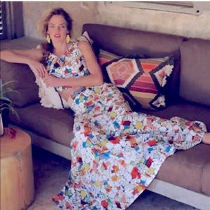 Anthropologie Maeve Leadlight Stained Glass Maxi Skirt Multicolored SZ0